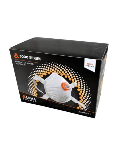 Alpha Solway 3030V Valved Moulded FFP3 Disposable Respirator (Pack of 5)