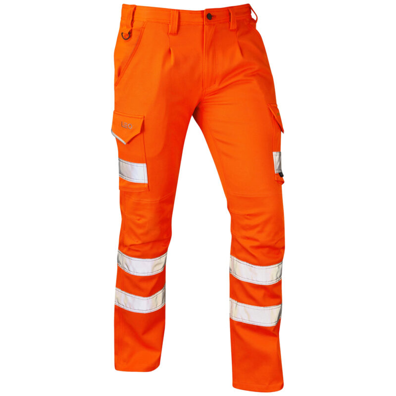 Leo CT04 Hi Vis Kingford EcoViz Stretch Cargo Trouser