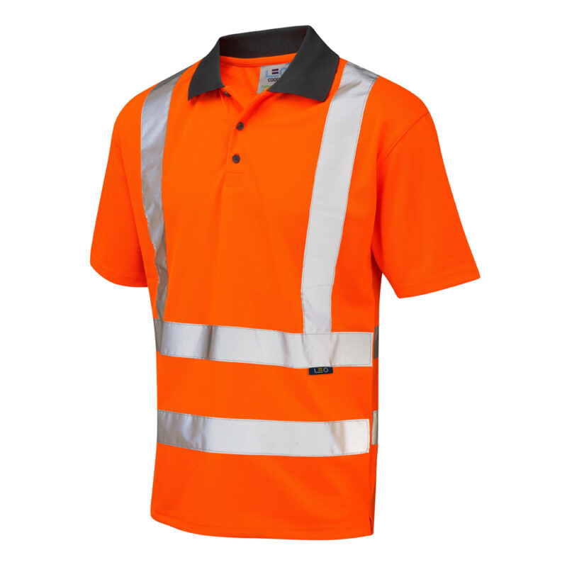 Leo P02 Hi Vis Rockham EcoViz Performance Polo Shirt