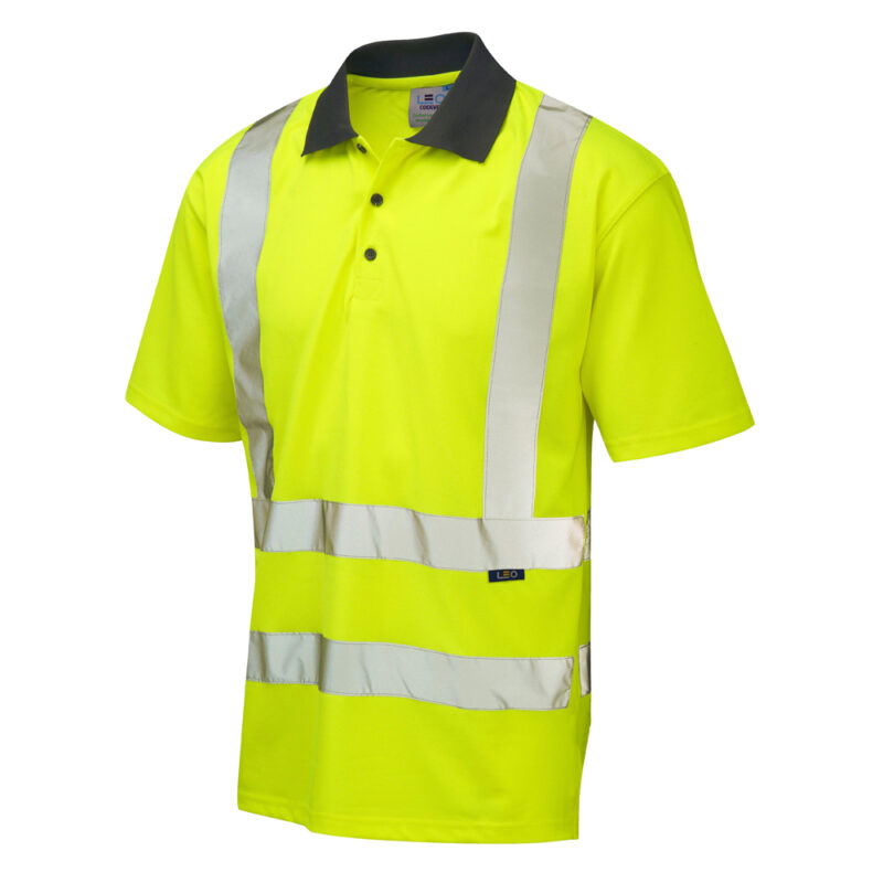 Leo Hi Vis P02 Rockham EcoViz Performance Polo Shirt