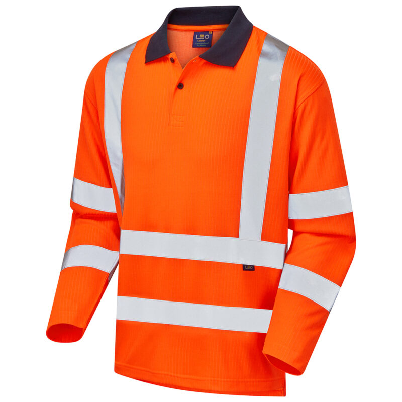 Leo P05 Hi Vis Swimbridge EcoViz Comfort L/S Polo Shirt