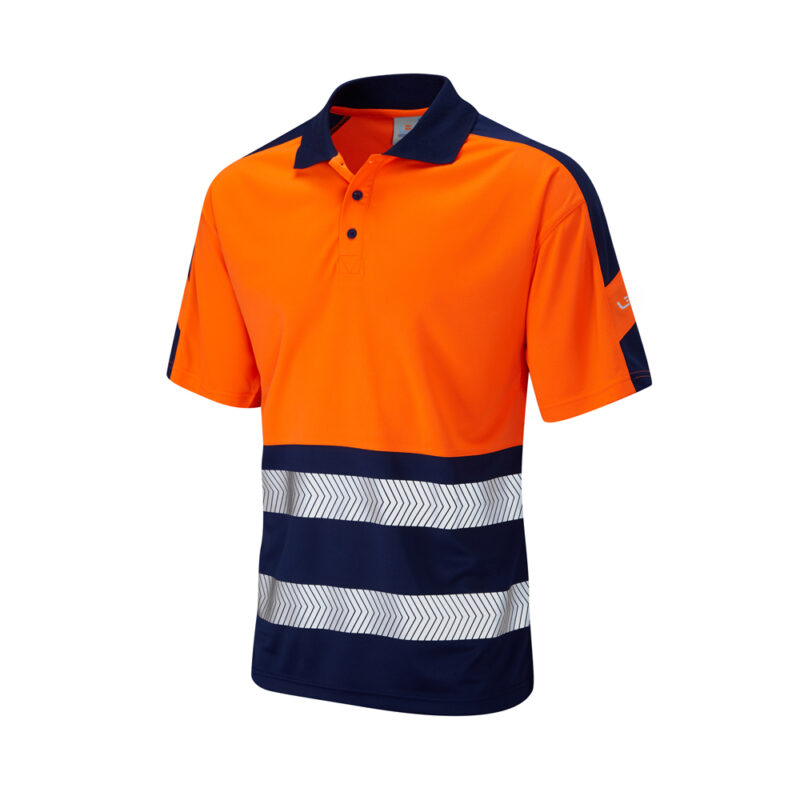 Leo Hi Vis p10 Watersmeet EcoViz Performance  Polo Shirt