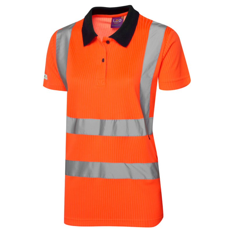 Leo Hi Vis PL01 Womens Lana EcoViz Comfort Polo Shirt