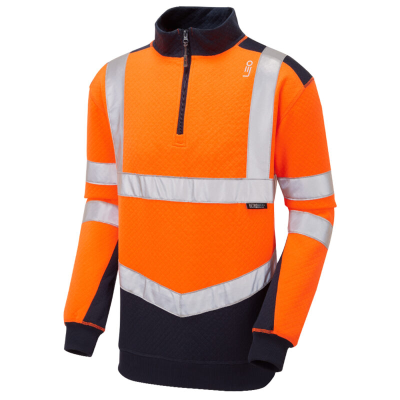 Leo Hi Vis SS08 Tapeley EcoViz  1/4 Zip Sweat