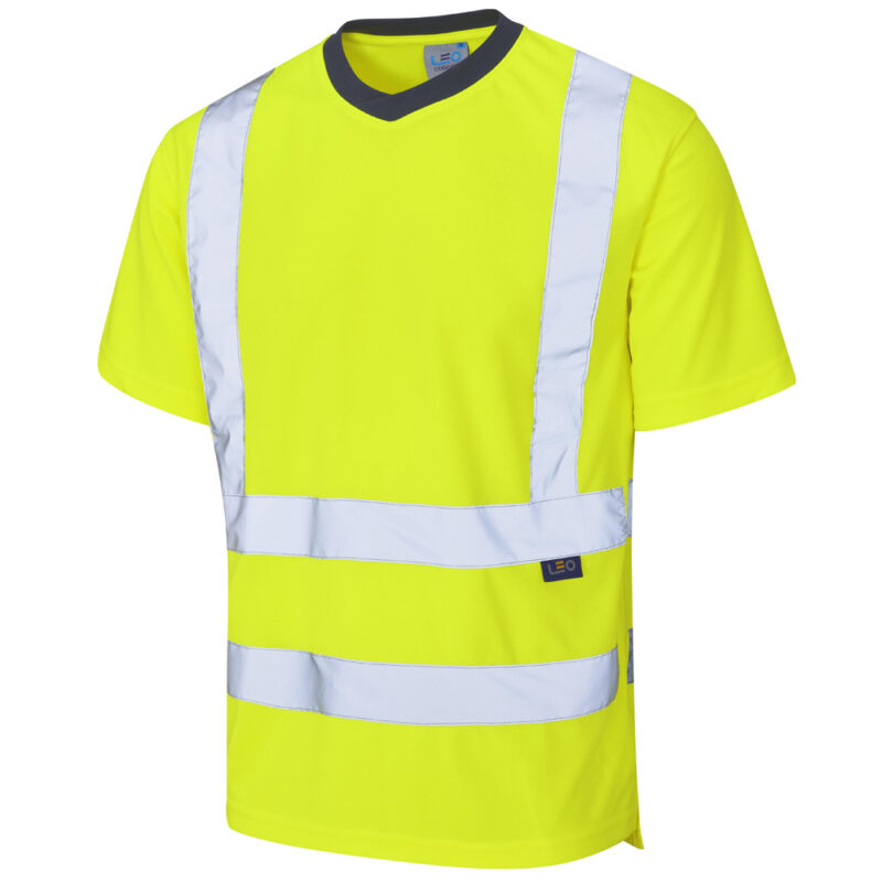 Leo Hi Vis T02 Braunton EcoViz Performance T-Shirt