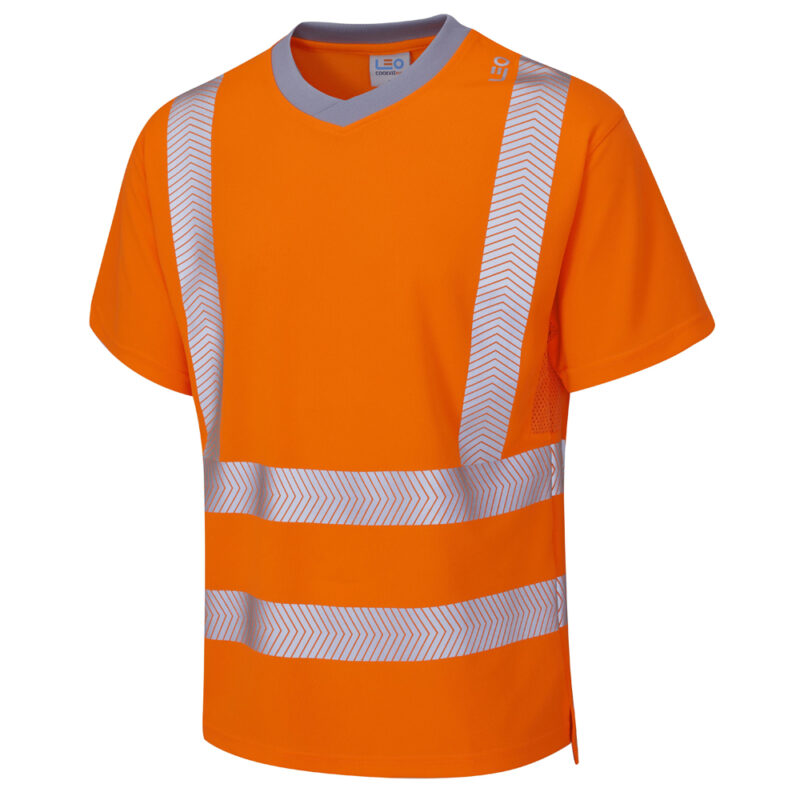 Leo T03 Hi Vis Larkstone EcoViz Performance T-Shirt