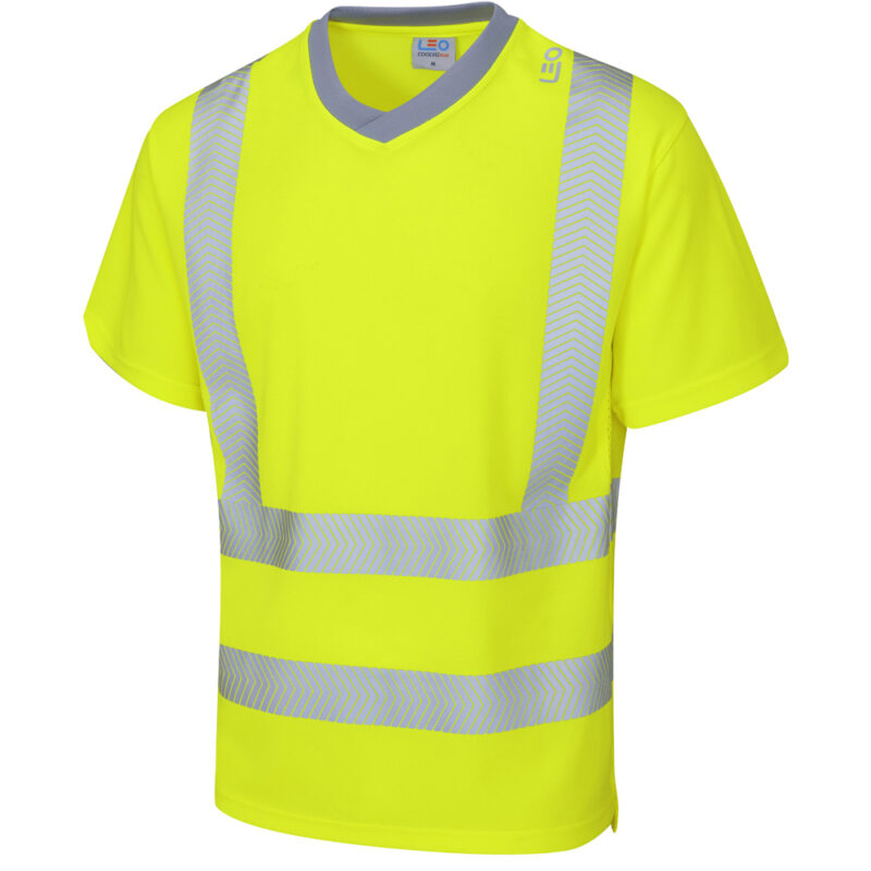 Leo Hi Vis T03 Larkstone EcoViz Performance T-Shirt