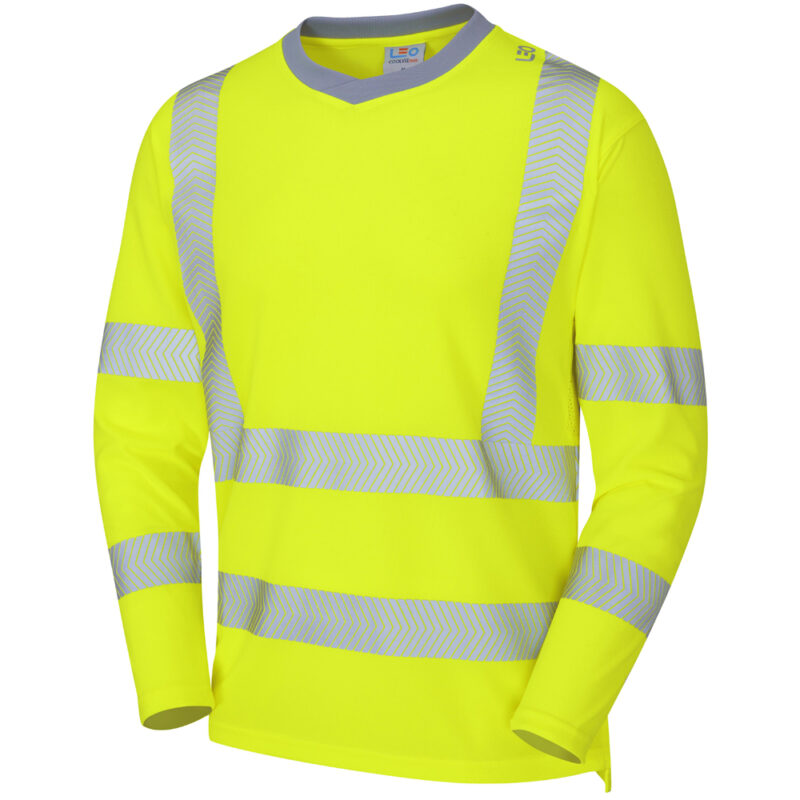 Leo Hi Vis T08 Capstone EcoViz Performance Sleeved T-Shirt