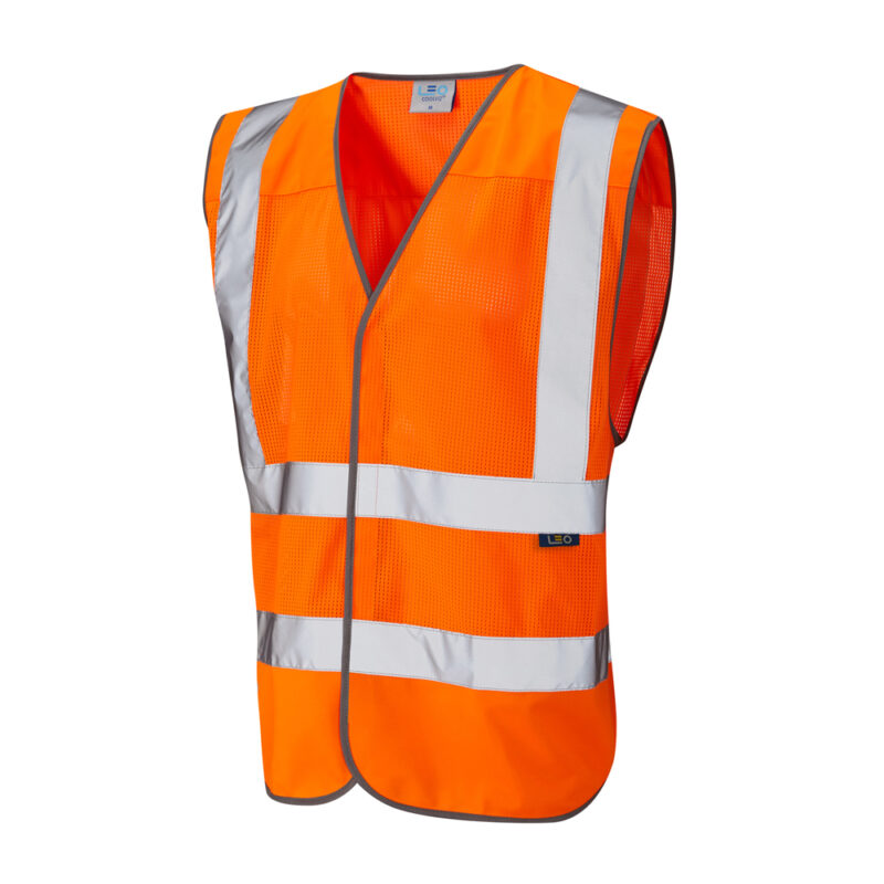 Leo W04 Hi Vis Arlington EcoViz Mesh Waistcoat