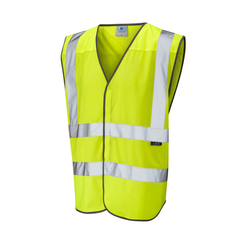 Leo Hi Vis W04 Arlington EcoViz Mesh Waistcoat