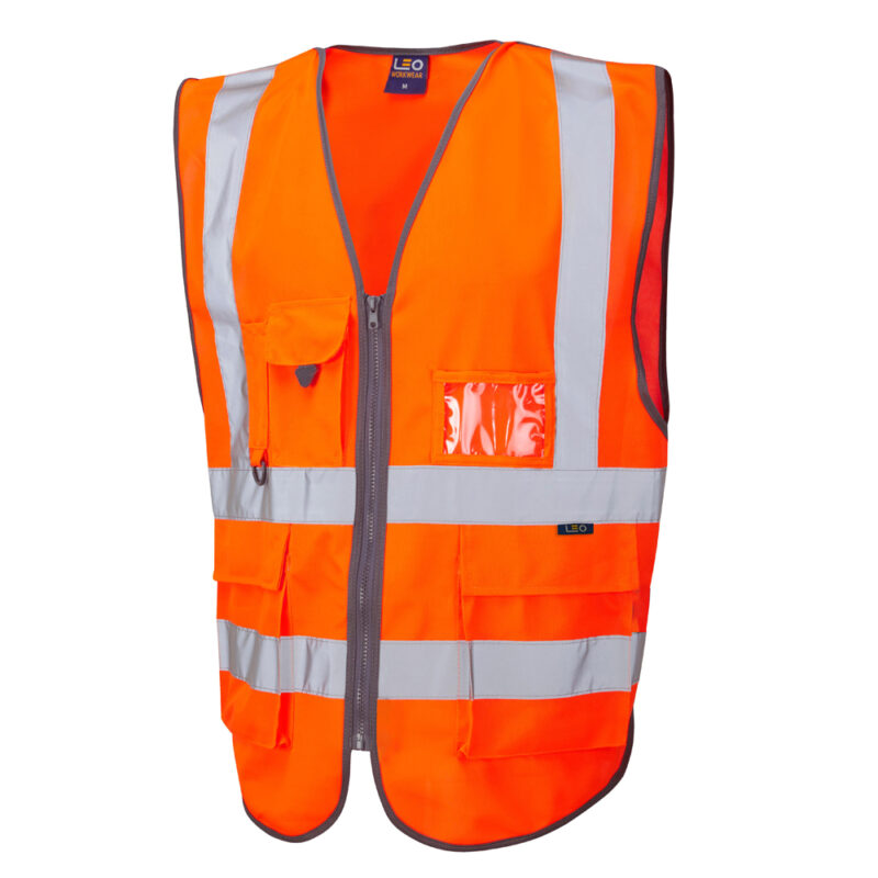 Leo W22  Hi Vis Barnstaple EcoViz Rail Superior Waistcoat