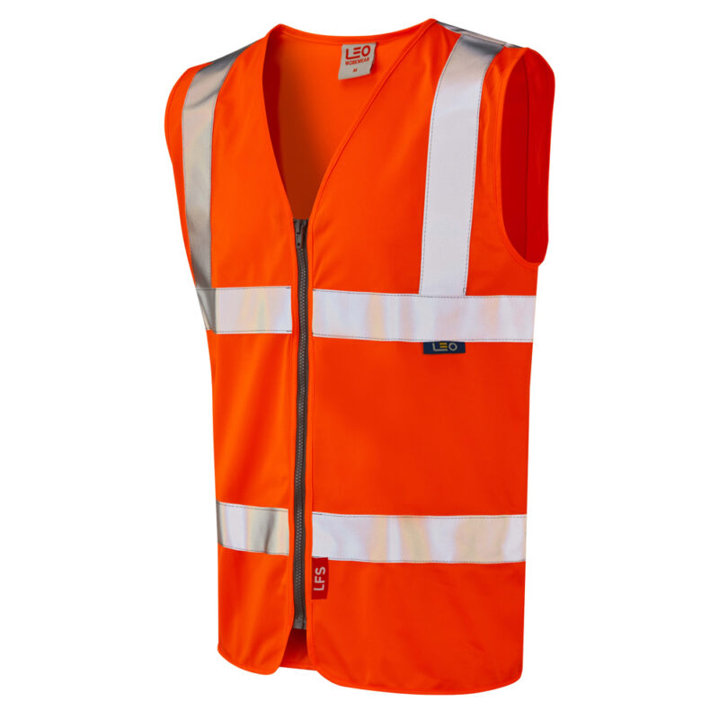 Leo Hi Vis W23 Meeth FREcoViz LFS Zip Waistcoat