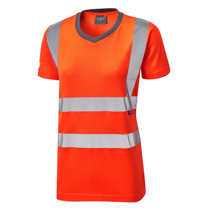 Leo Hi Vis TL01 Womens Belstone EcoViz Comfort T-Shirt