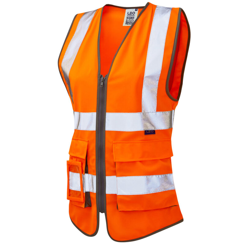 Leo Hi Vis WL11 Womens Lynmouth EcoViz Superior Waistcoat