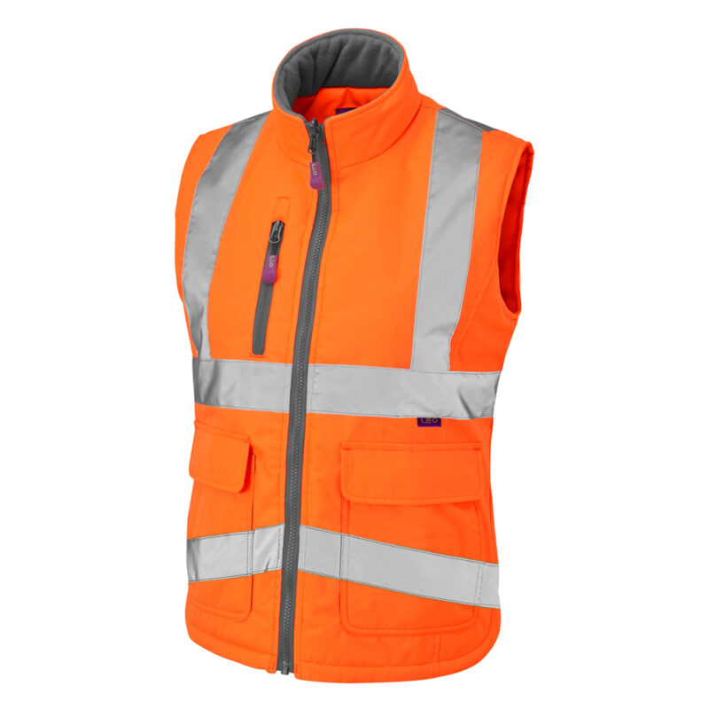 Leo Hi Vis BWL01 Womens Sandymere EcoViz Bodywarmer