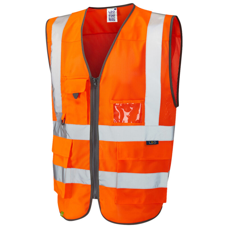 Leo W20 Hi Vis Cobbaton EcoViz Mesh Superior Waistcoat