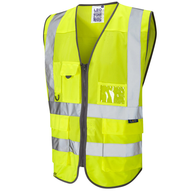 Leo Hi Vis W20 Cobbaton EcoViz Mesh Superior Waistcoat