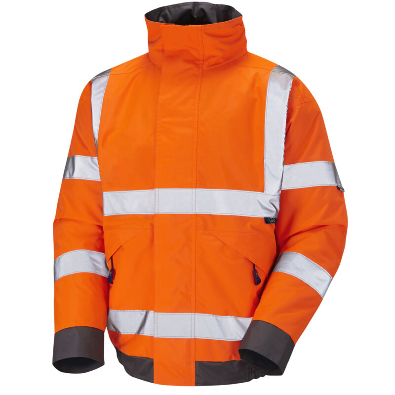 Leo J01 Hi Vis Chivenor EcoViz 4K Baffle Lined Bomber Jacket