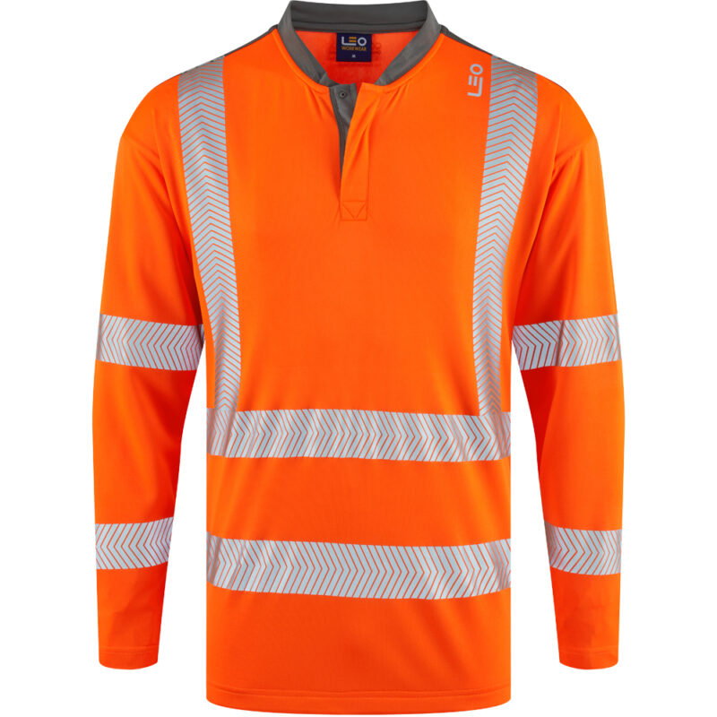 Leo T13 Hi Vis Watermouth EcoViz Coolmax Sleeved T-Shirt