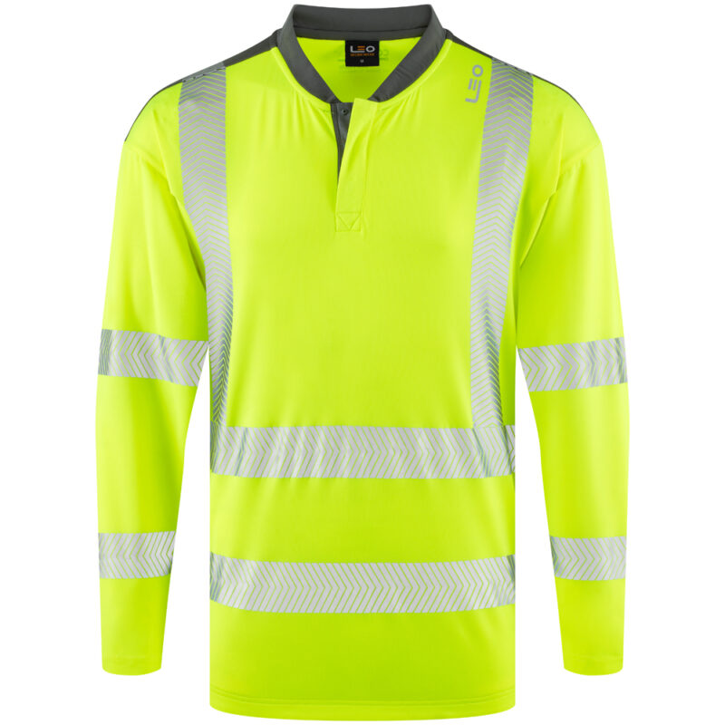 Leo Hi Vis T13 Watermouth EcoViz Coolmax Sleeved T-Shirt