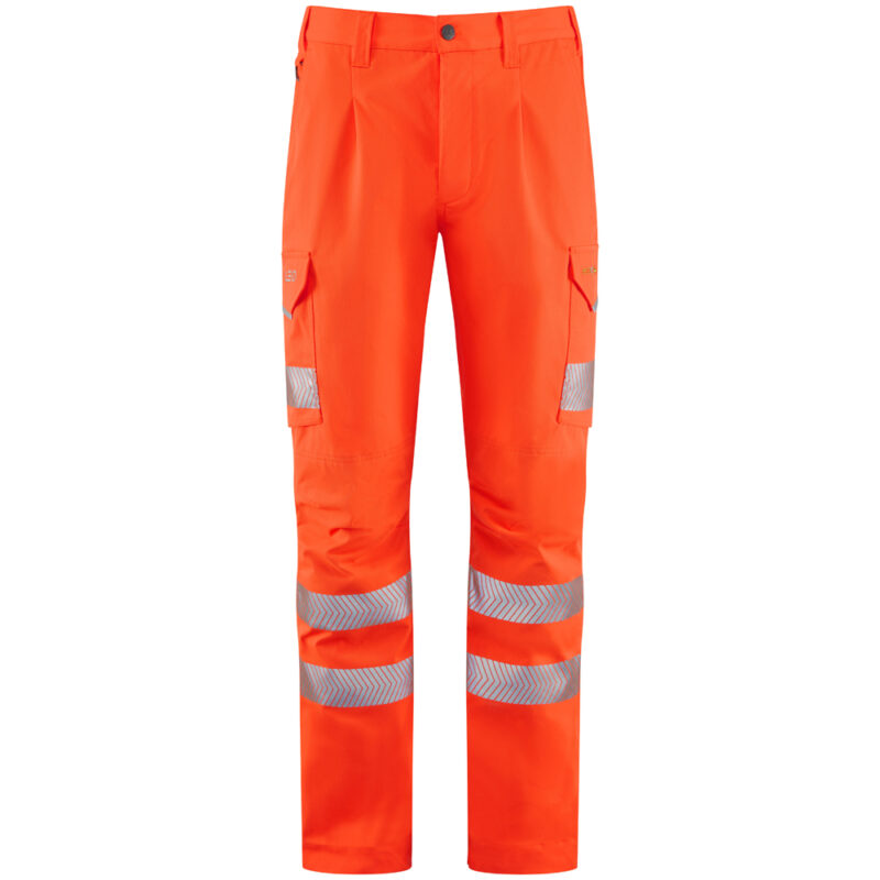 Leo CT05 Hi Vis Winsford EcoViz L/W Stretch Cargo Trousers