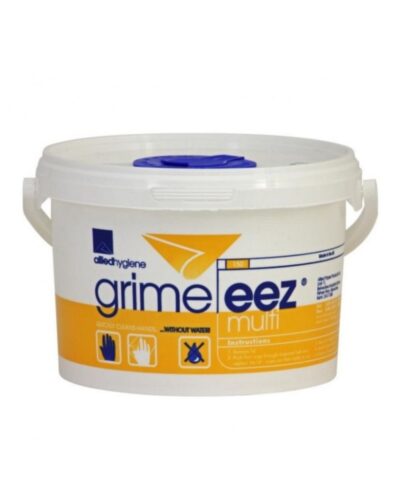 Bucket of Grimeeez Wipes 150 sheets per tub x 4 tubs