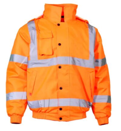 Standard High Visibility Orange Bomber Jacket