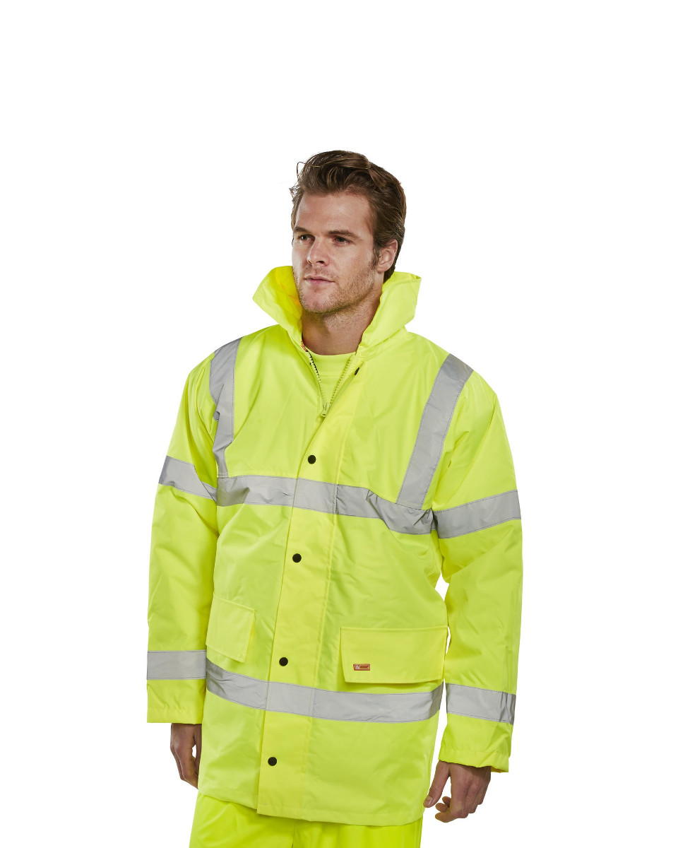 Standard High Visibility Yellow Traffic Jacket - LA Safety Supplies