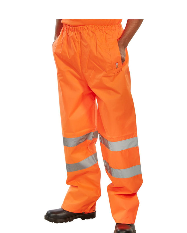 Standard High Visibility Orange Overtrousers - LA Safety Supplies