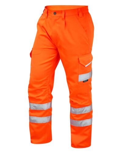 LEO Bideford Orange Hi-Vis Cargo Trousers (CT01-O)