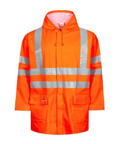 Lyngsoe Flame Retardant Hi-Vis Rain Jacket (FR-LR55)