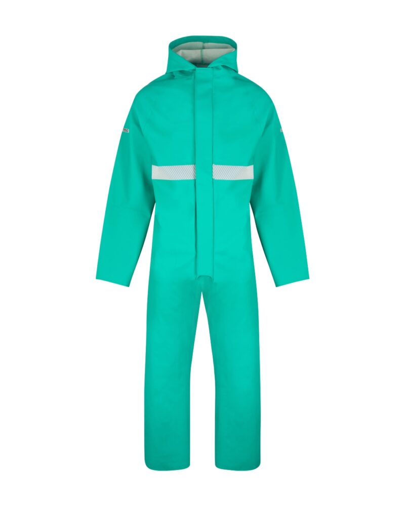 Skytec FRBH-R c/w Hood Reflective FR Boilersuit Green
