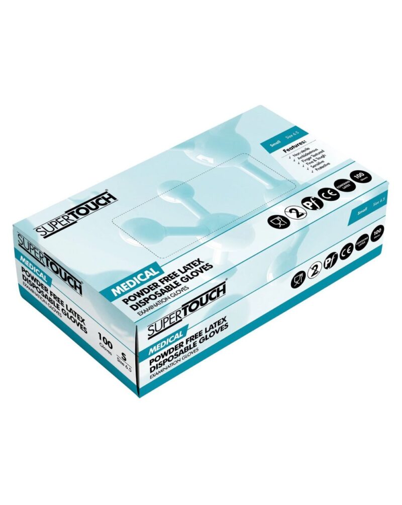 Latex Examination Gloves Powder Free (Pack of 100) - Image 2