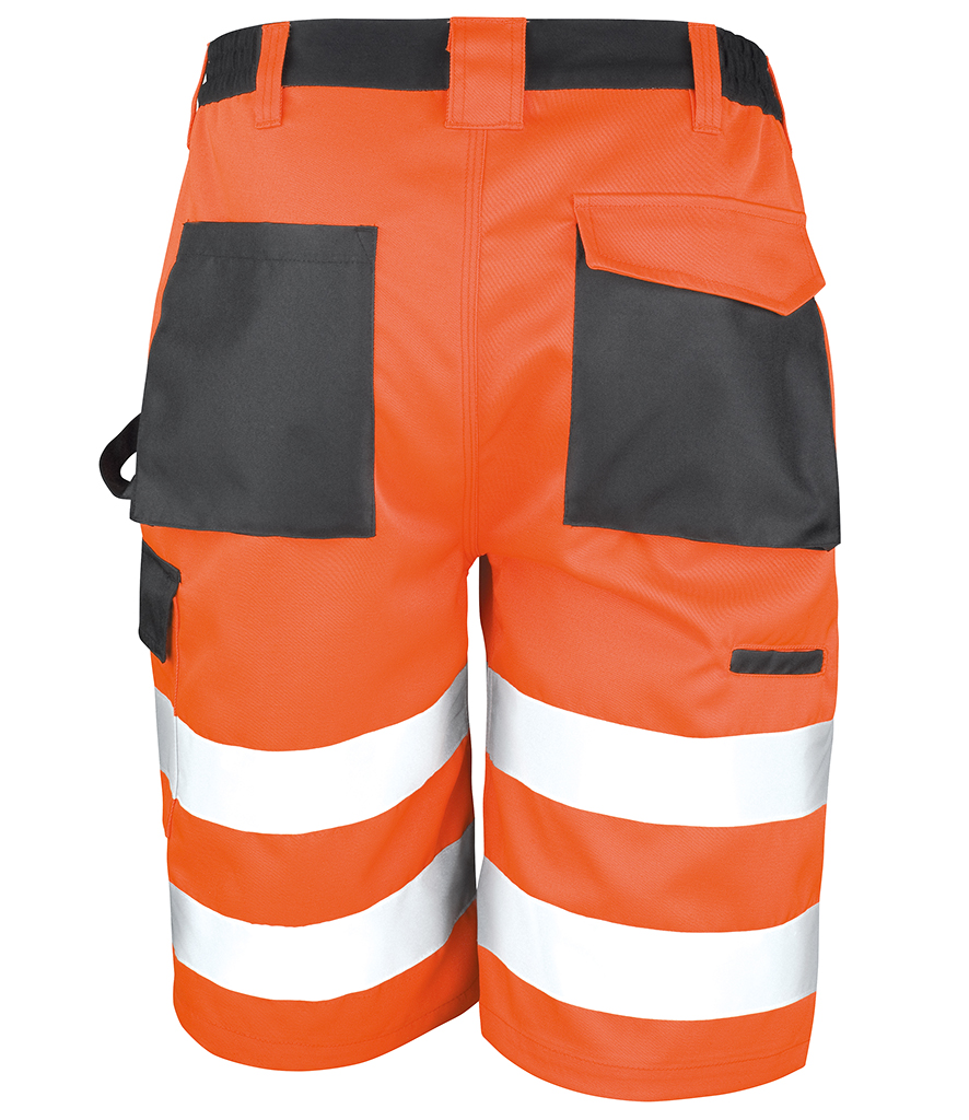 R328X Hi Vis Safety Cargo Shorts Orange - Image 3