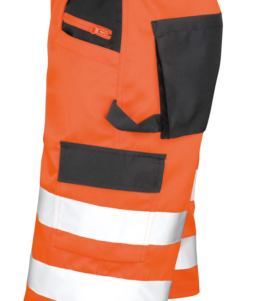R328X Hi Vis Safety Cargo Shorts Orange - Image 2