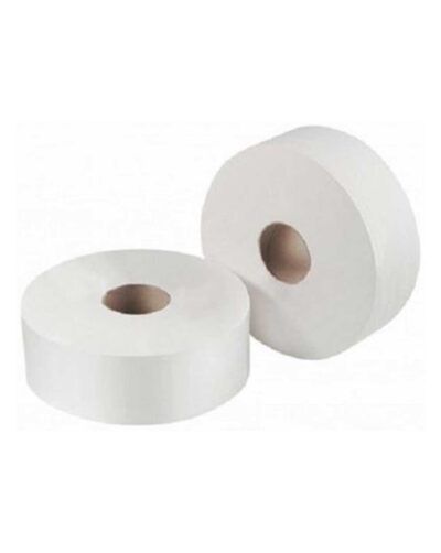 2Ply White Mini Jumbo Toilet Roll (Pack of 12 Rolls)