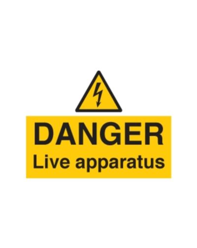 150x200mm Danger Live Apparatus Magnetic Vinyl signs