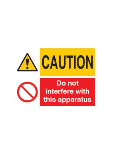 150x200mm Do not interfere with this apparatus Magnetic
