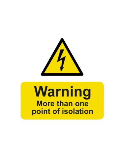 150x200mm Warning More than One Point Magnetic Vinyl