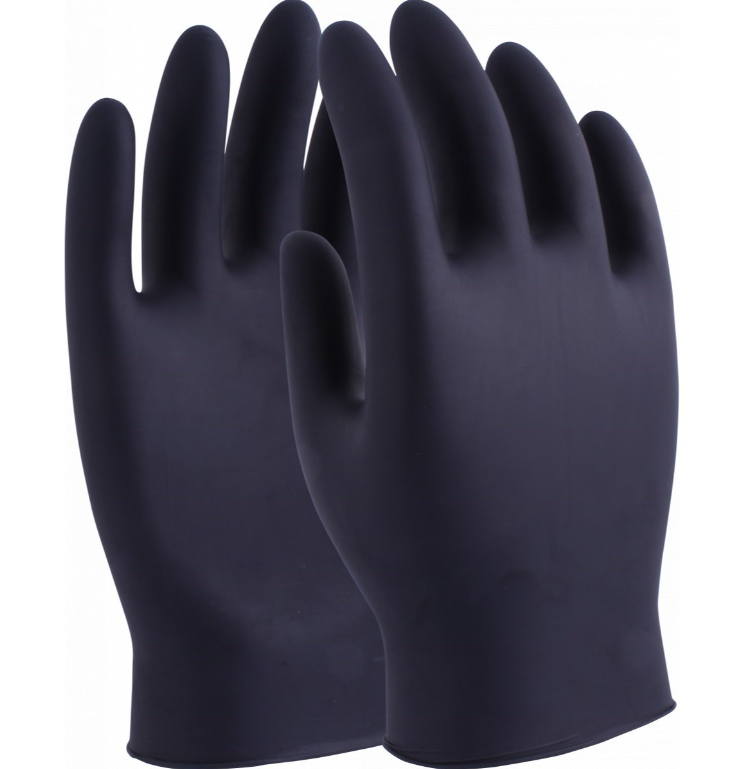 BOLD BLACK Nitrile Powder Free Gloves (Box 100)