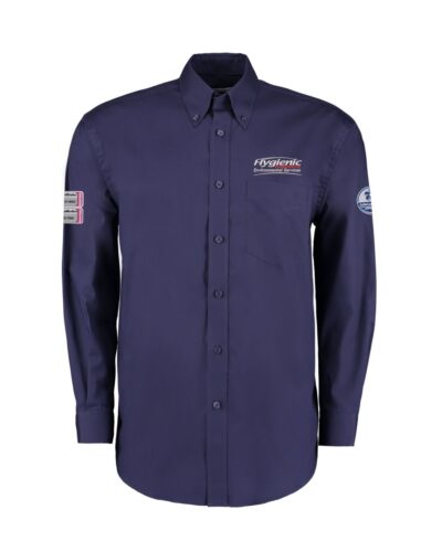 KK105 Shirt L/S Mid Navy C/W Logo