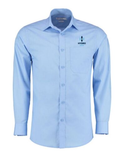 KK142 Oxf L/S Shirt L Blue C/W Hydrosave