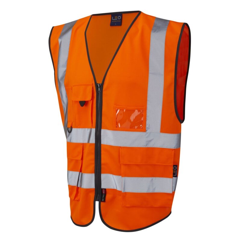 Leo W11 Hi Vis Lynton EcoViz Superior Waistcoat