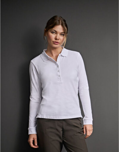 Tee Jays TJ146 Wms L/S Stretch Polo Shirts