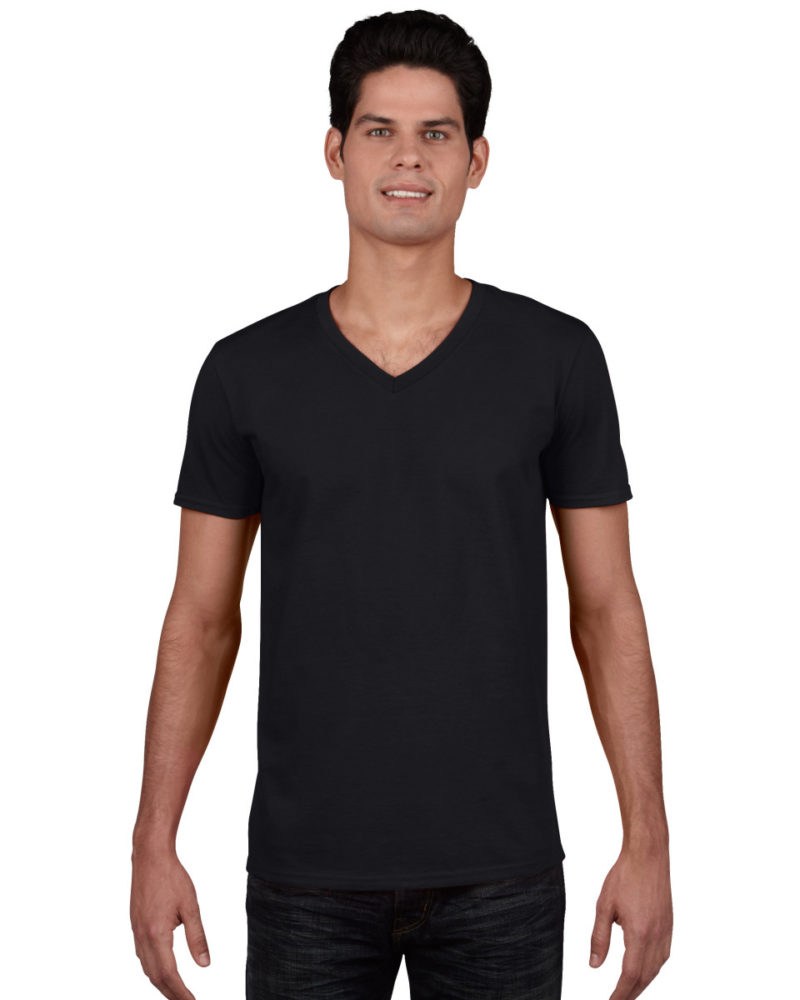 Gildan Men's Soft Style V-Neck T-Shirt (64V00) - LA Safety Supplies