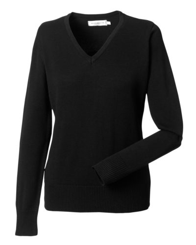 Russell Ladies' V-Neck Knitted Pullover