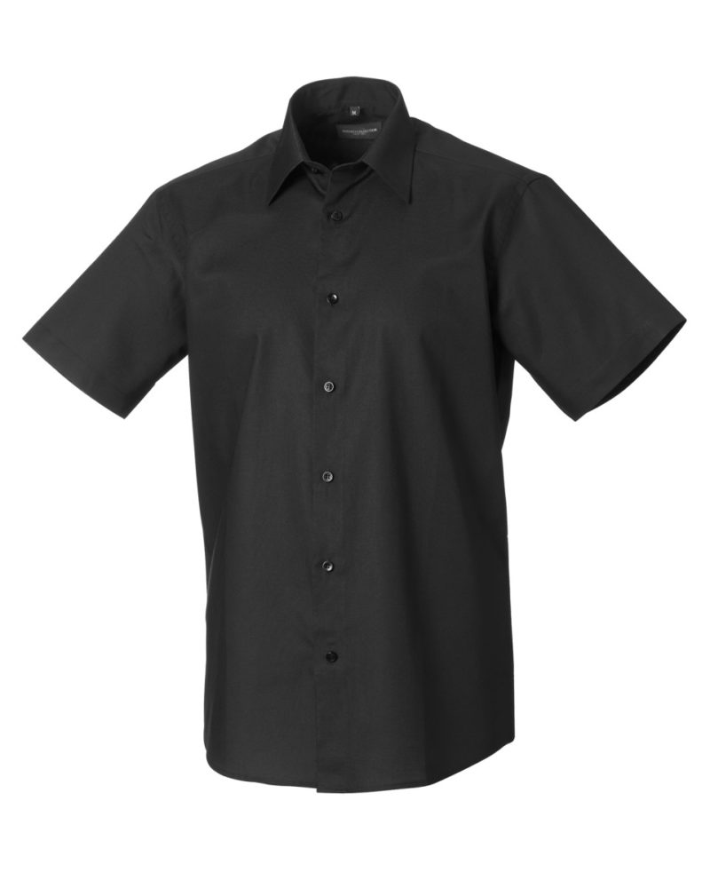 Russell Men's Short Sleeve Easy Care Tailored Oxford Shirt