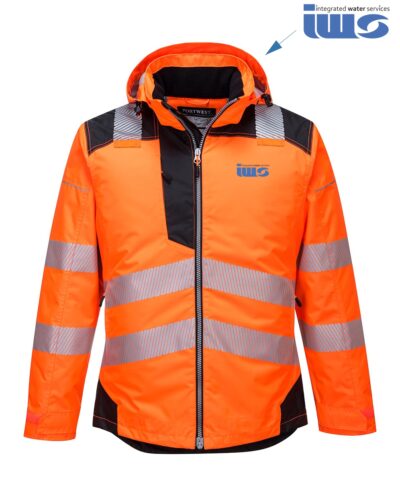 T400-PW3 Hi Vis Winter Jacket Org/Blk C/W IWS